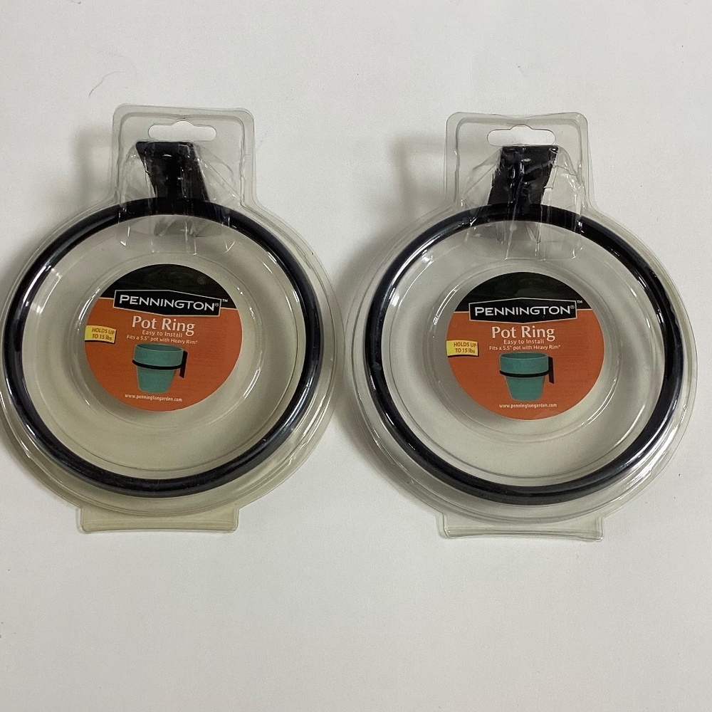 Pennington 2 Pcs Set Décor Wall Mounted Heavy Rim 5.5” Pot Ring Planter, Easy To